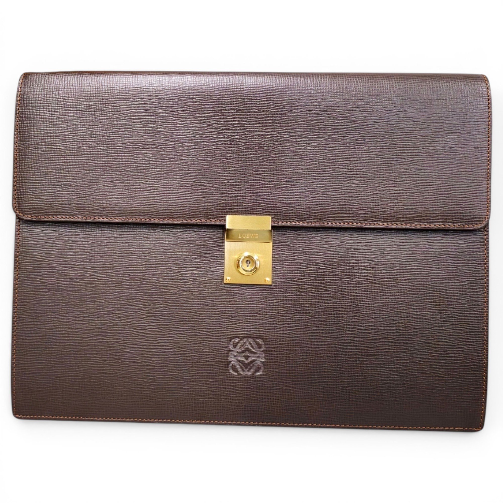 Leather clutch bag