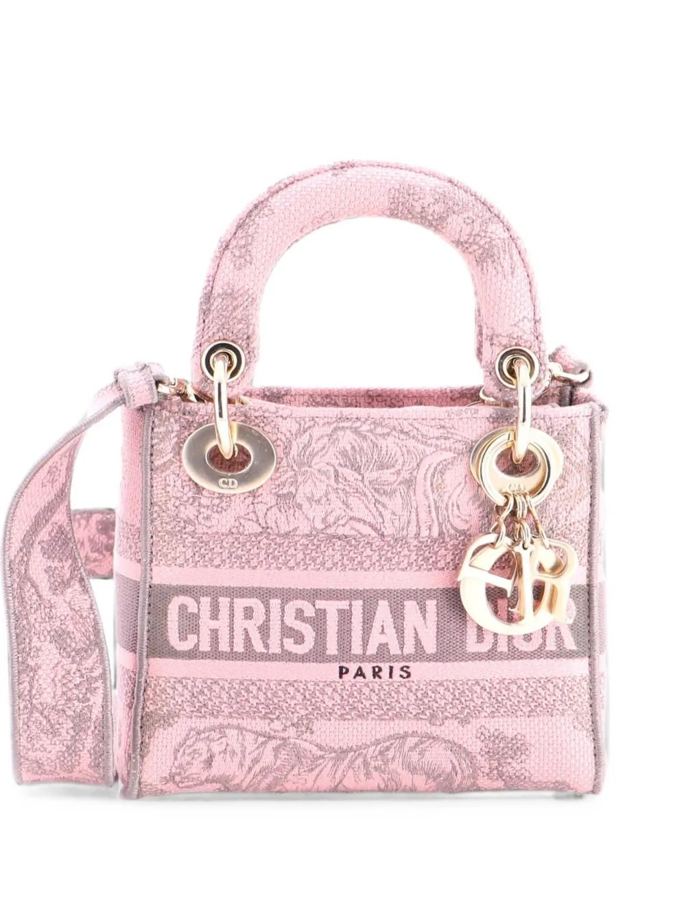 Lady D-Lite Bag Embroidered Canvas Mini satchel