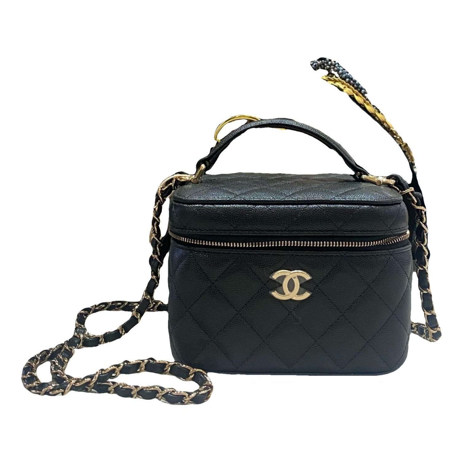 Vanity leather handbag