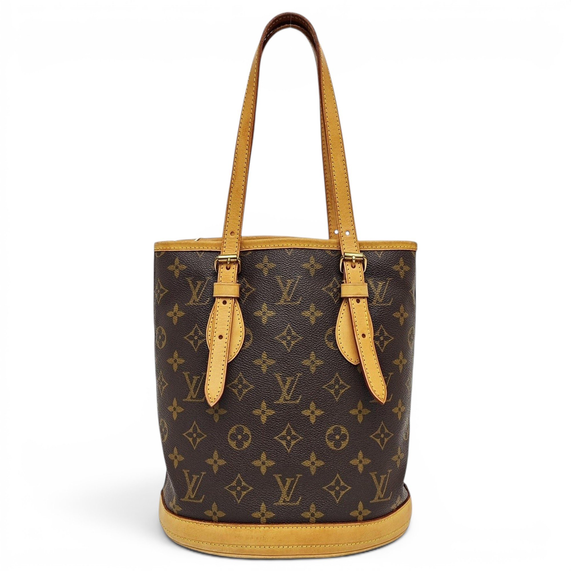 Bucket leather handbag