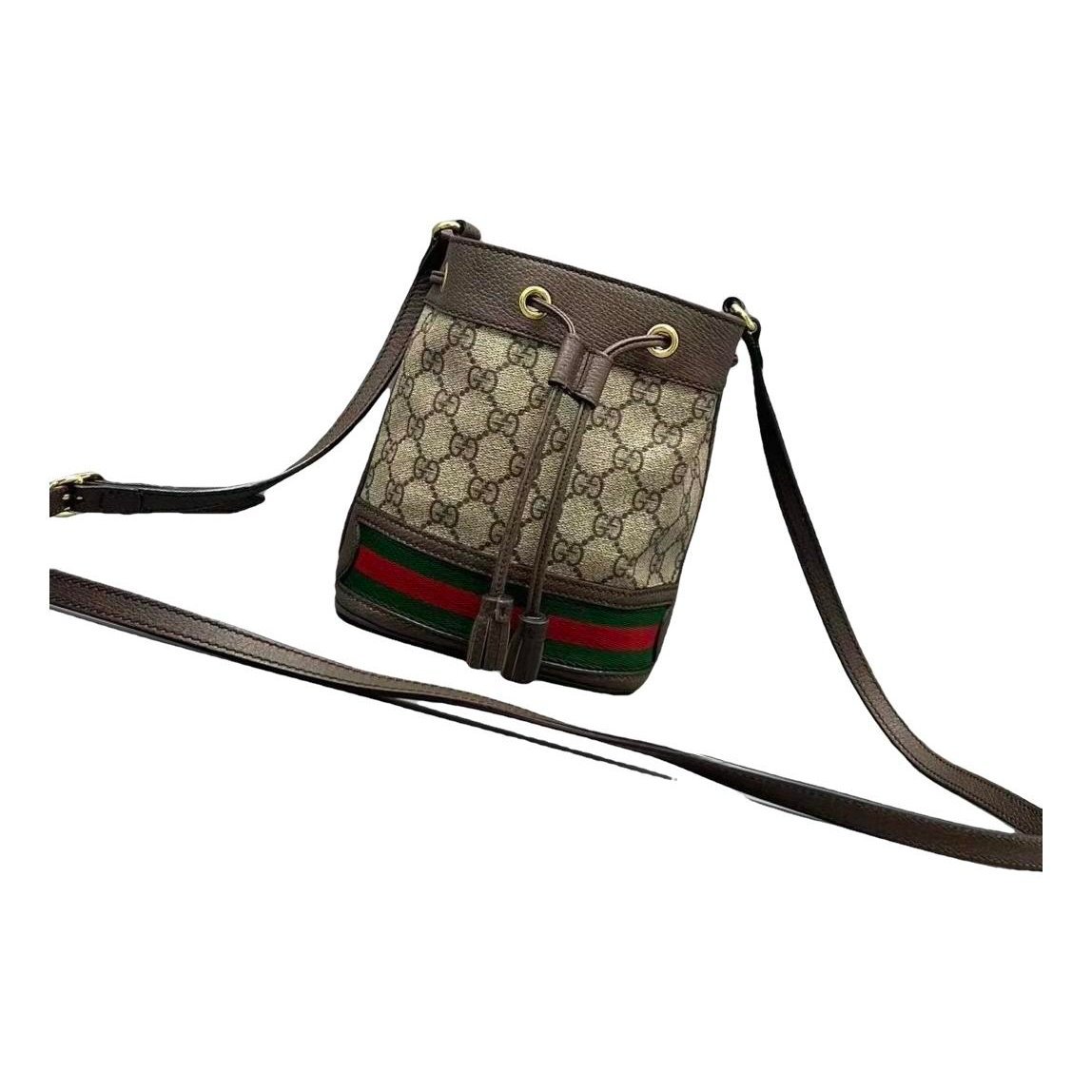 Ophidia Bucket leather handbag