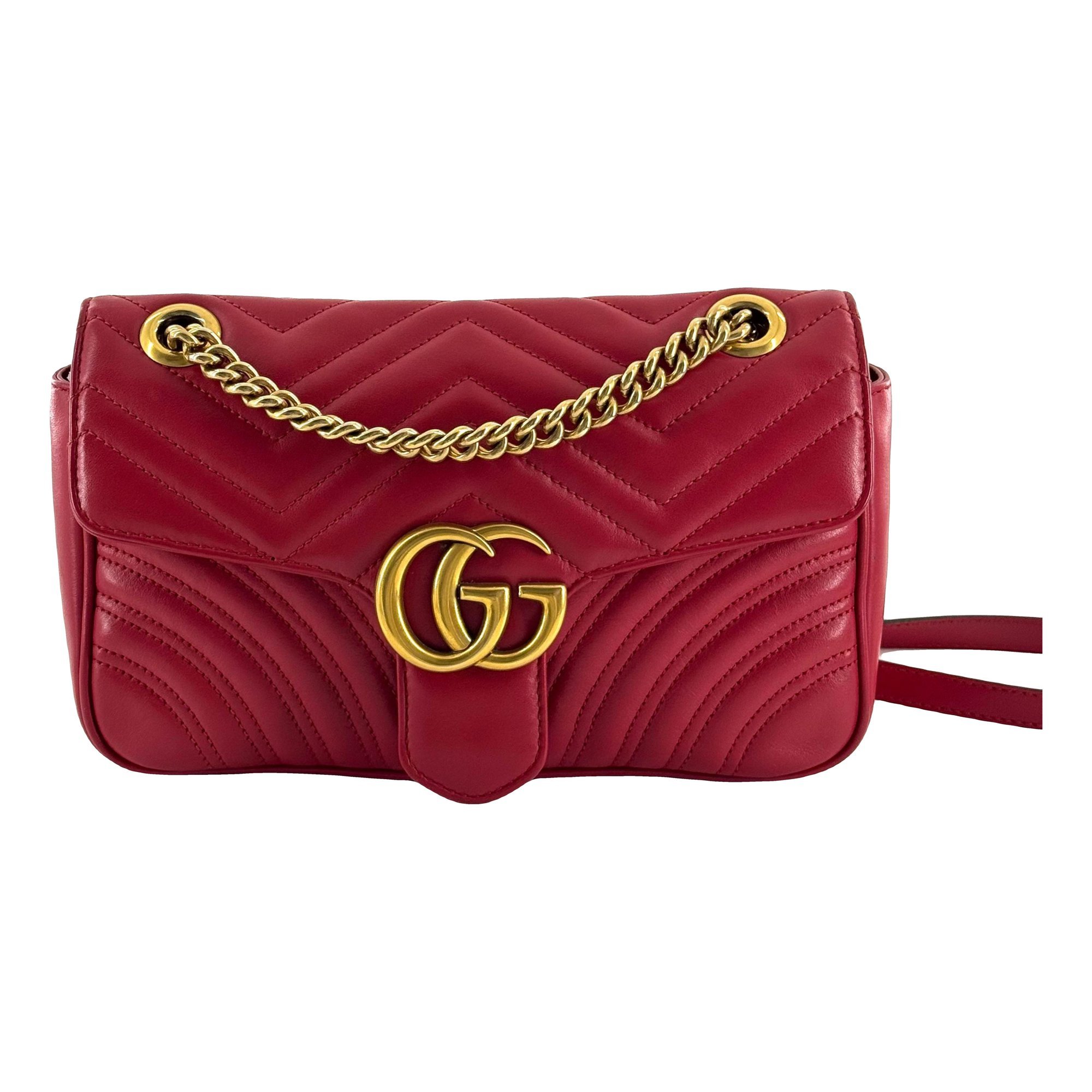 GG Marmont Chain Flap leather bag