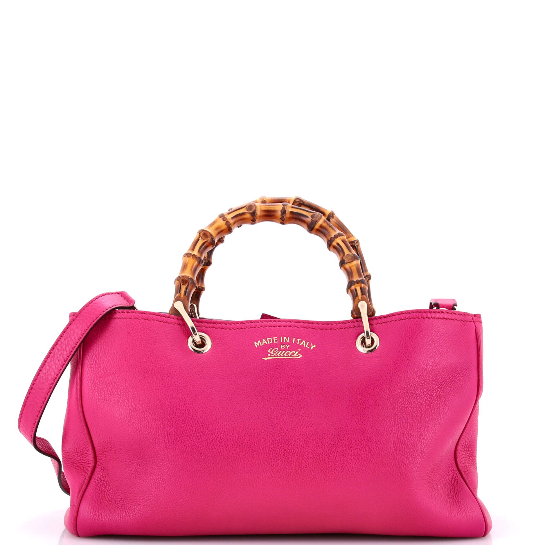 Bamboo Shopper Tote Leather Medium