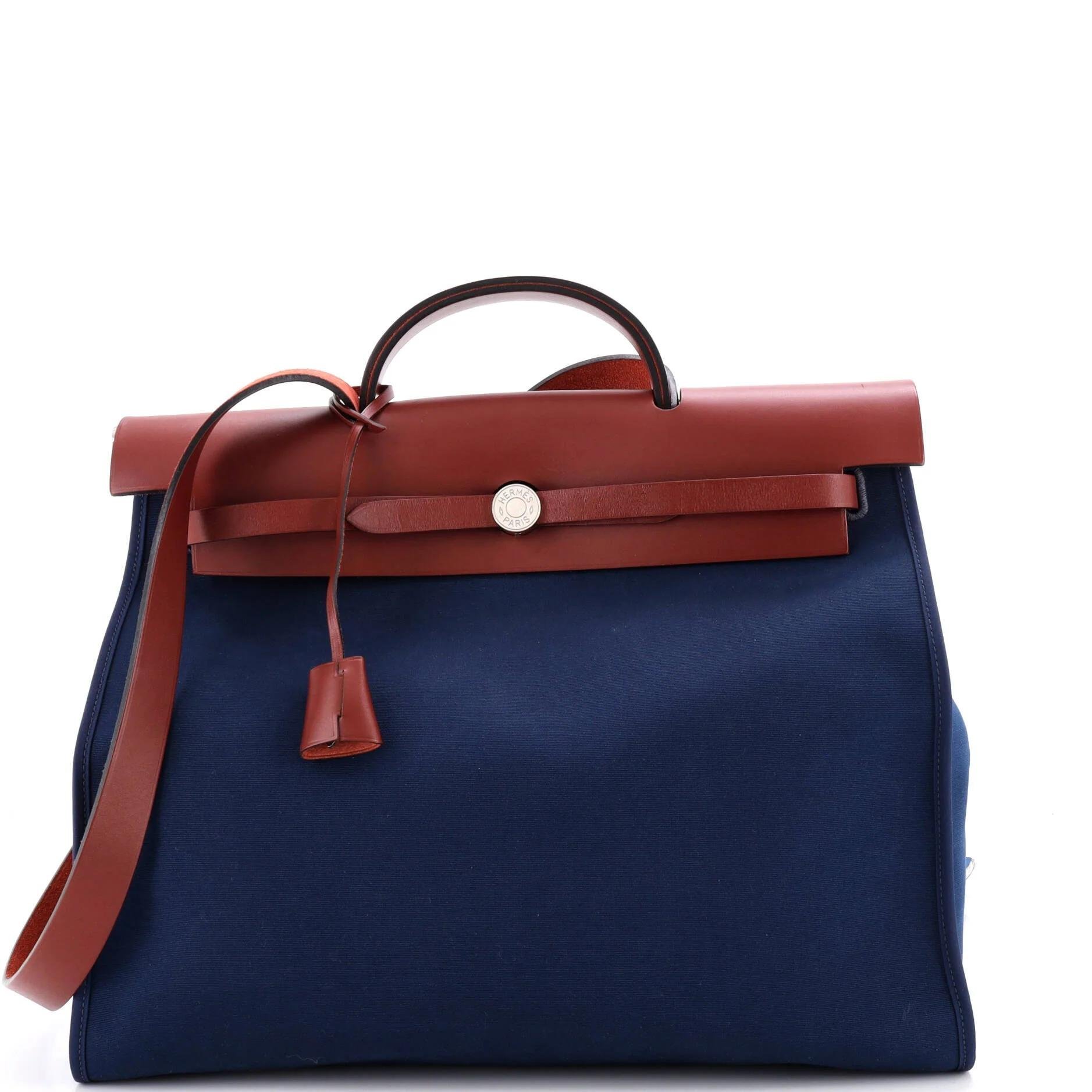 Hermes Herbag cloth handbag