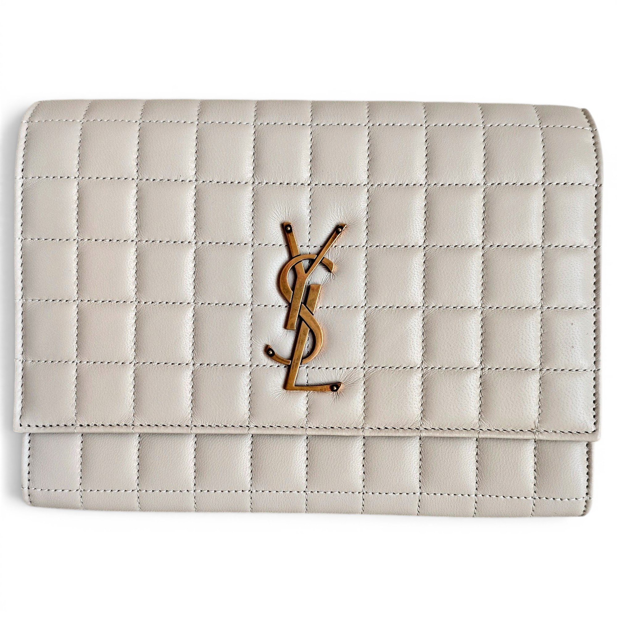 Leather clutch bag