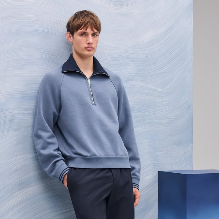 Océan "Reversible Sport" Full-zip Sweater