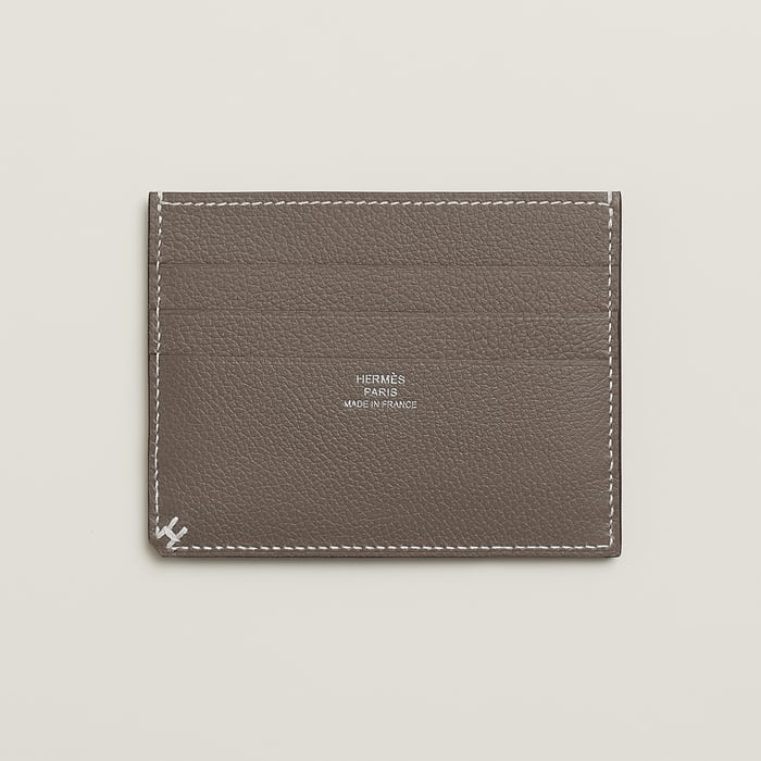 Gris Étain H Sellier Card Holder