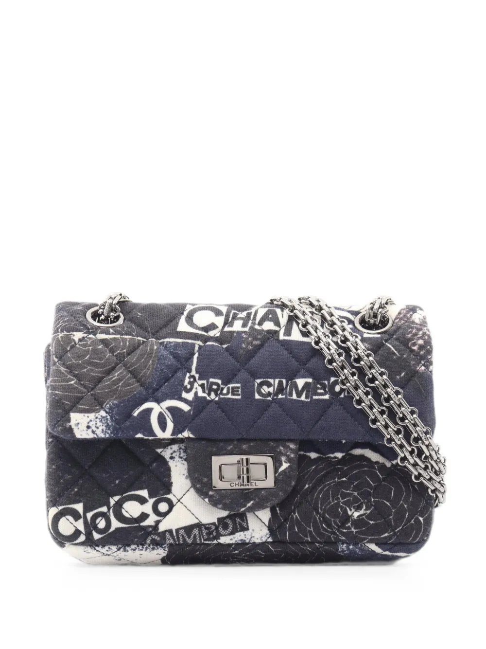 2019 mini Camellia Graffiti 2.55 shoulder bag