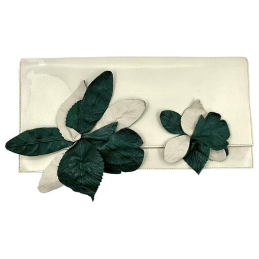 Leather clutch bag