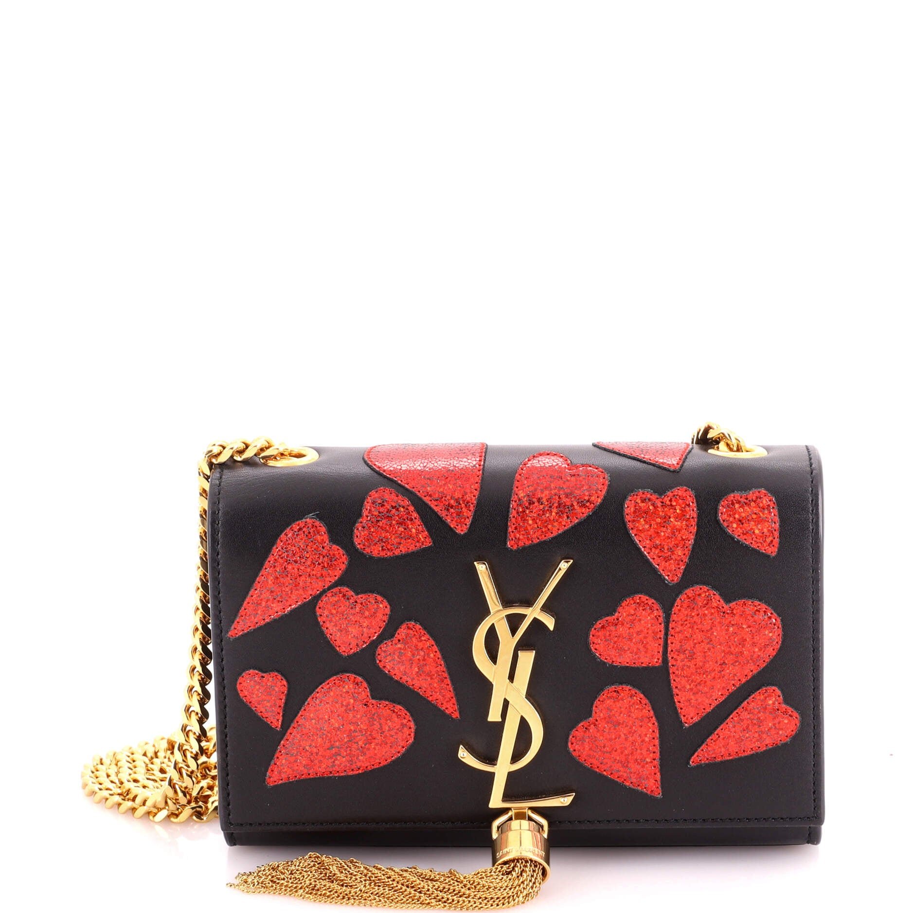 Classic Monogram Tassel Crossbody Bag Patchwork Leather Small