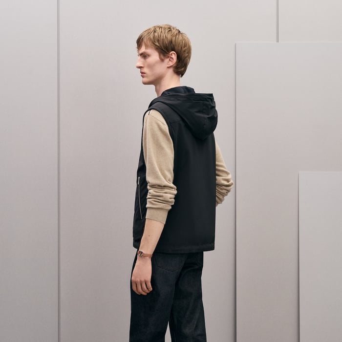 Marine Reversible Hooded Vest