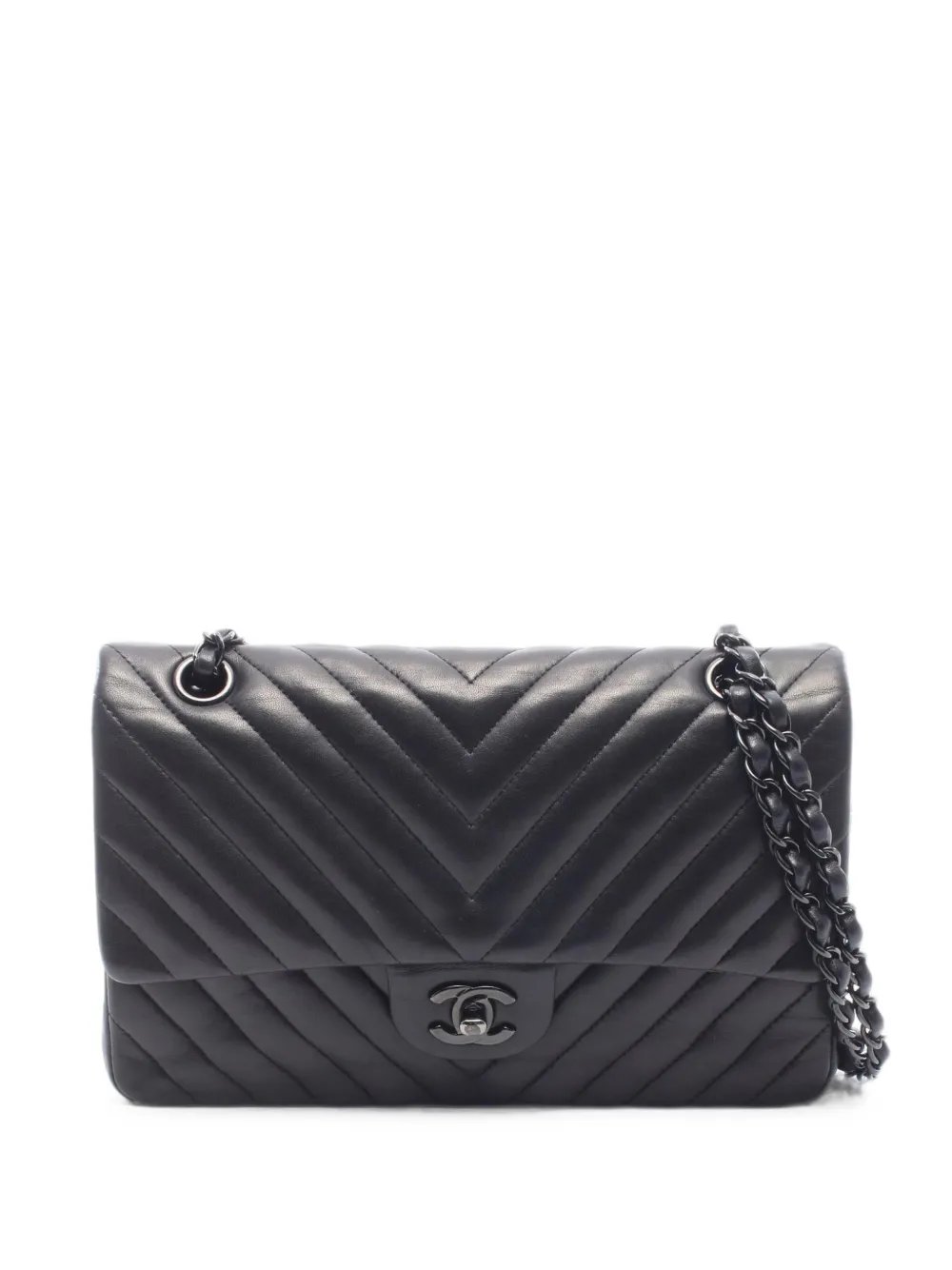 2015-2016 Double Flap Chevron V-stitch shoulder bag