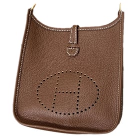 Hermes Evelyne Handbag Gold Leather