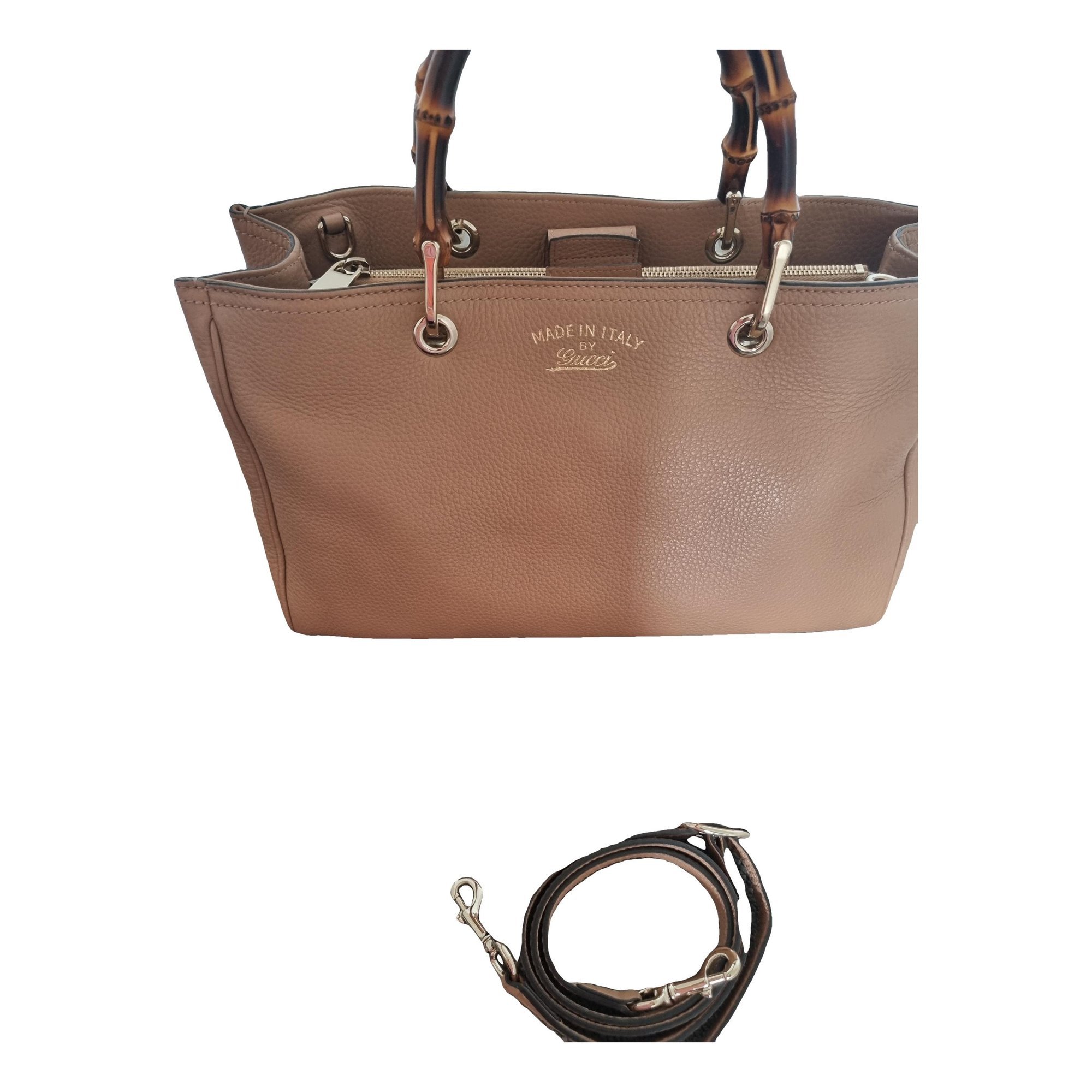 Bamboo leather handbag