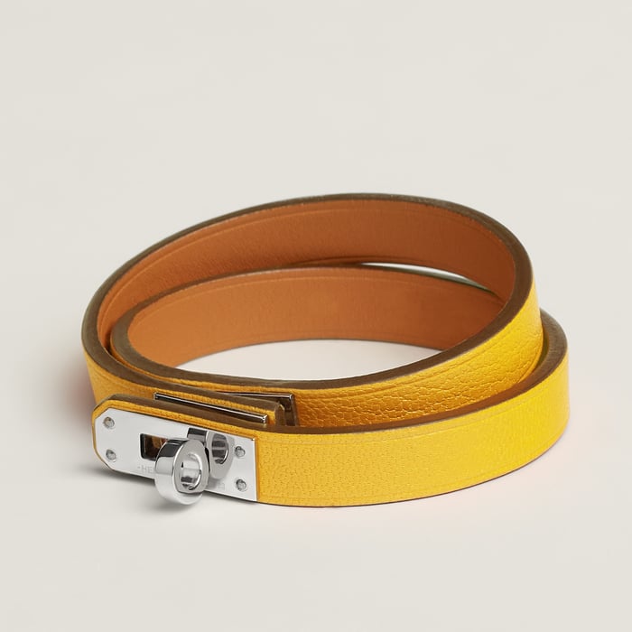 Jaune De Naples Mini Kelly Double Tour Bracelet