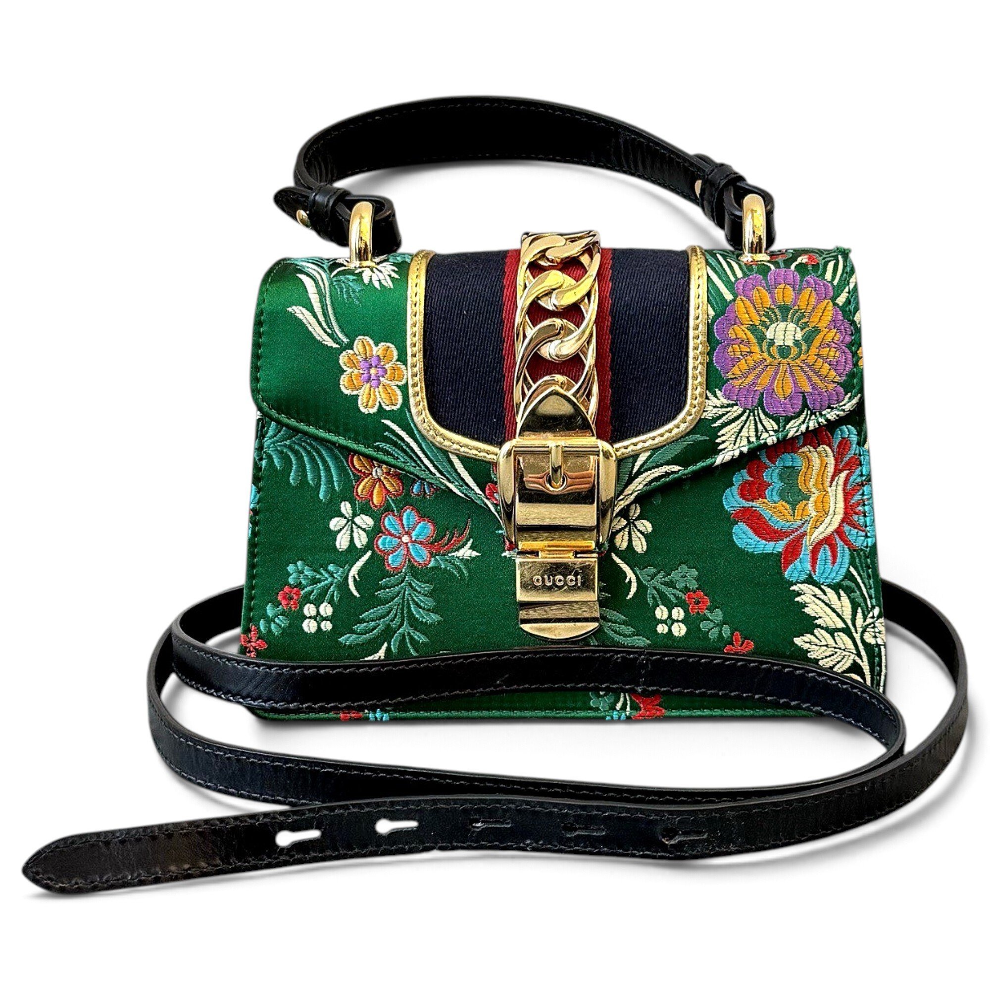 Sylvie Top Handle silk handbag