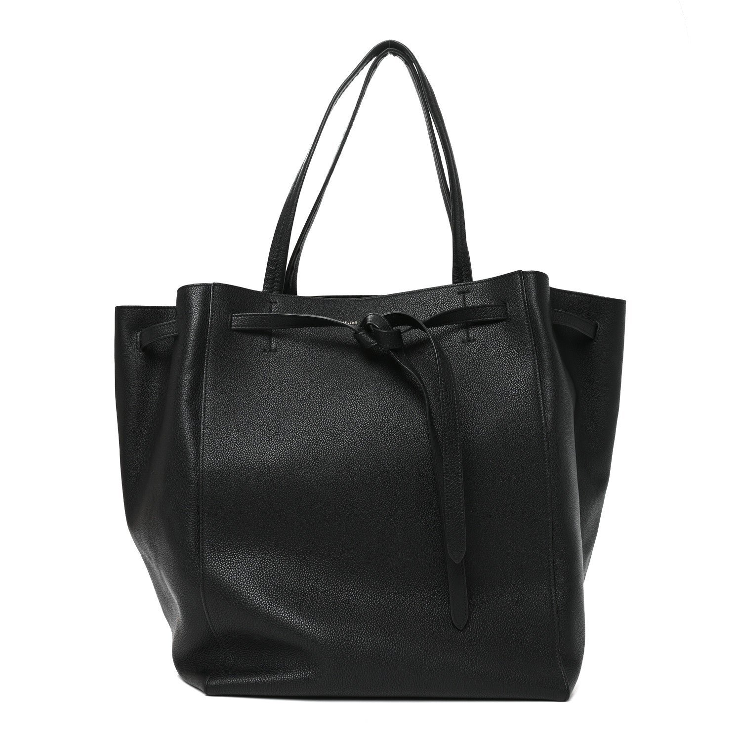 Celine Soft Grained Calfskin Medium Belt Cabas Phantom Black
