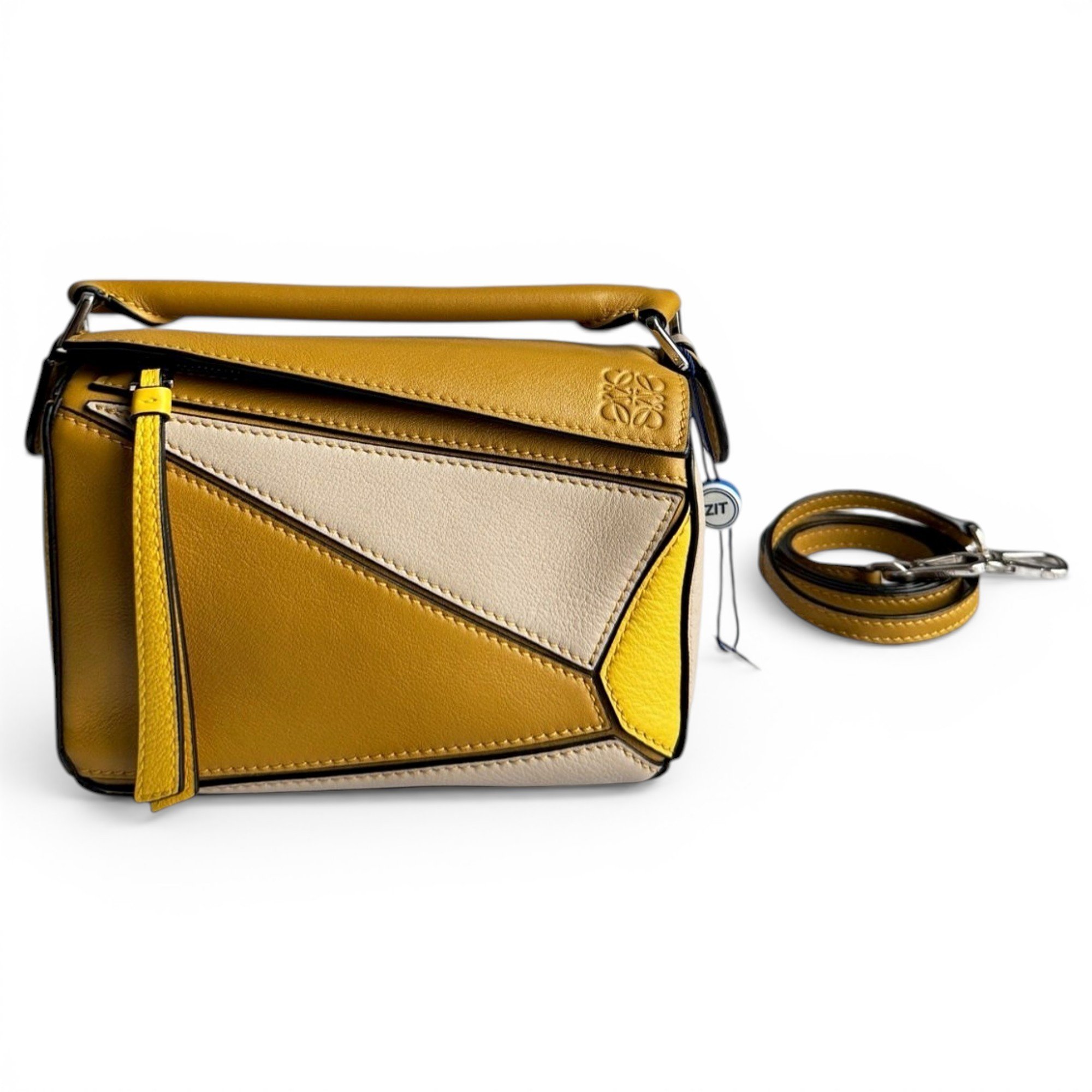 Puzzle leather mini bag
