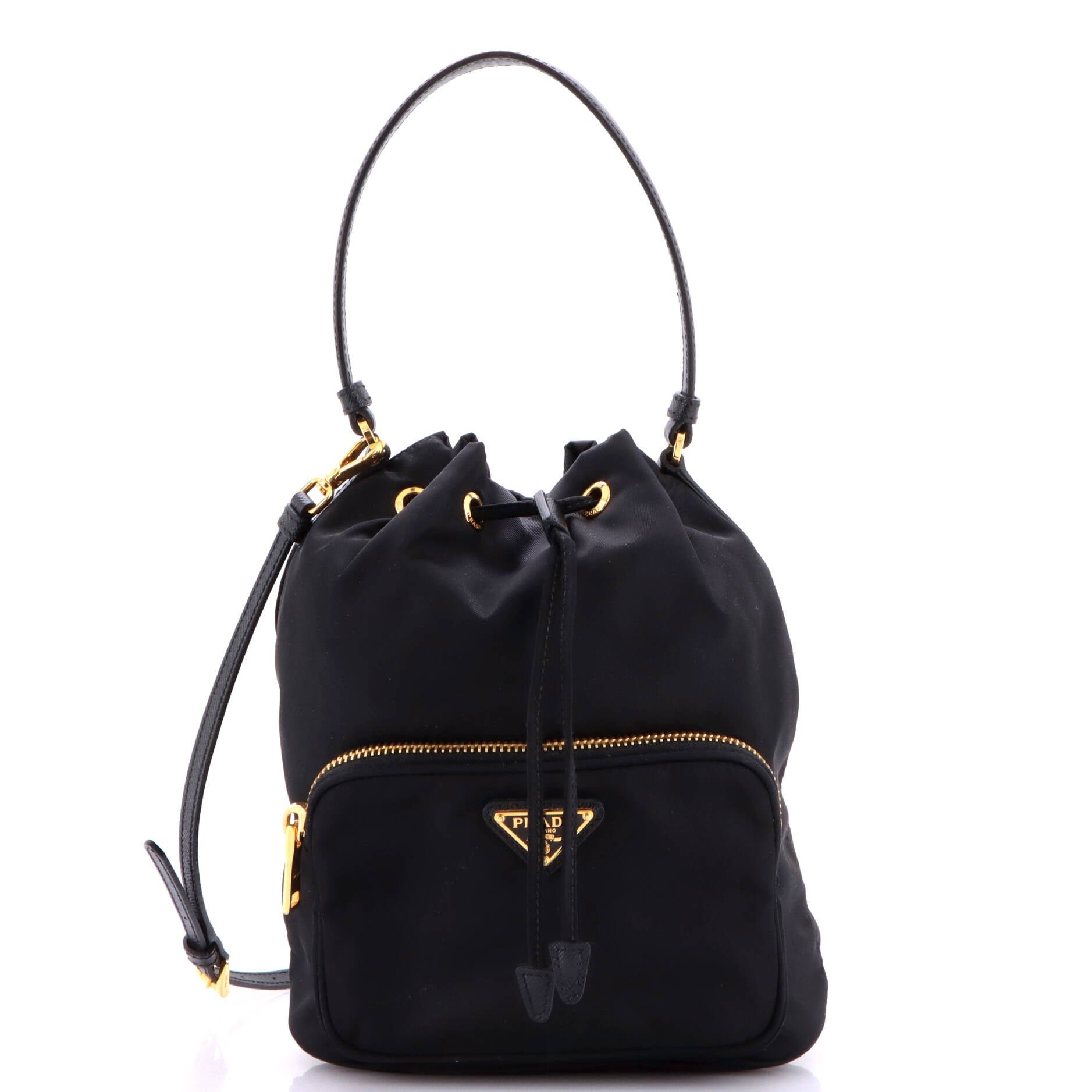 Duet Drawstring Bucket Bag Tessuto Small