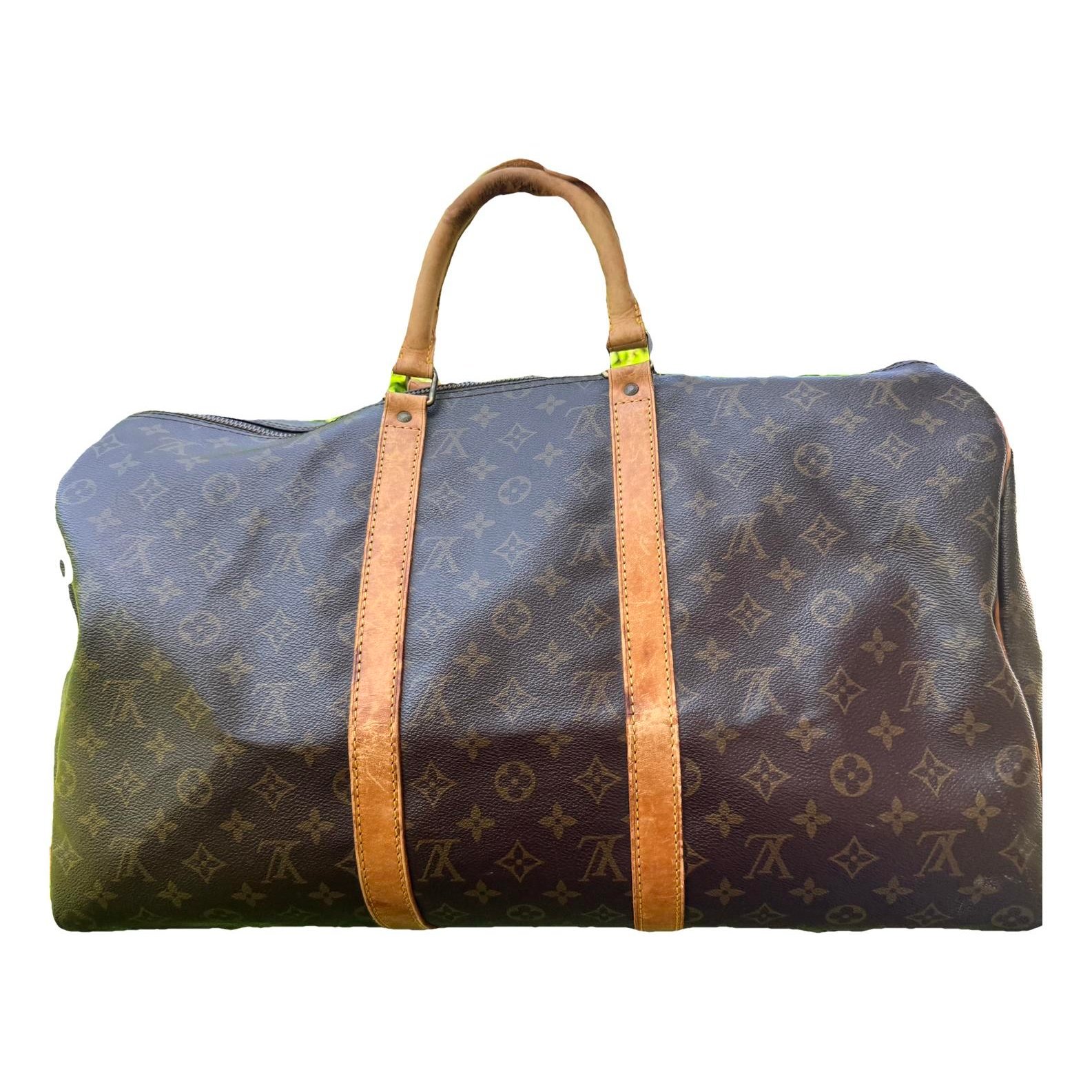 Keepall leather travel bag