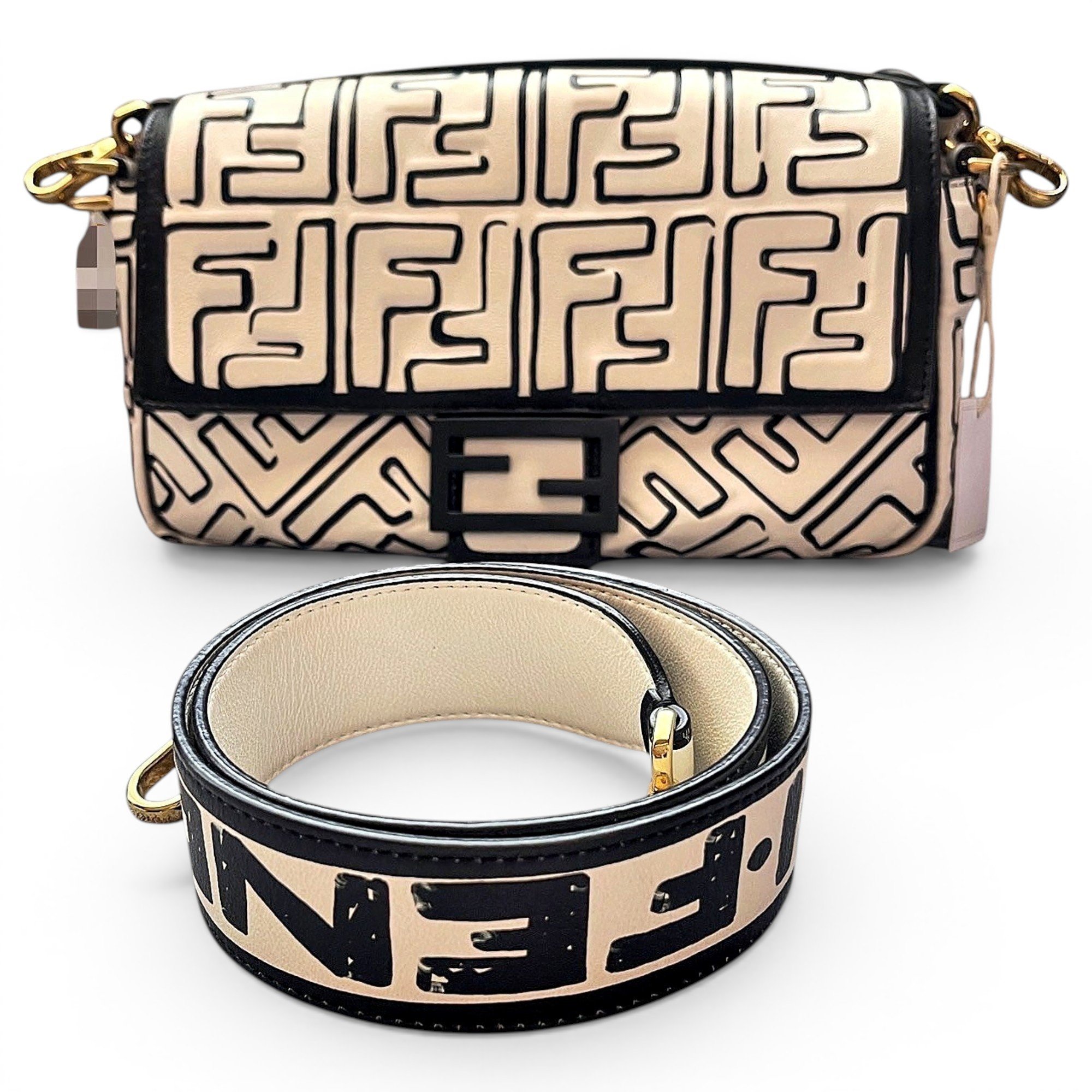 Baguette leather handbag