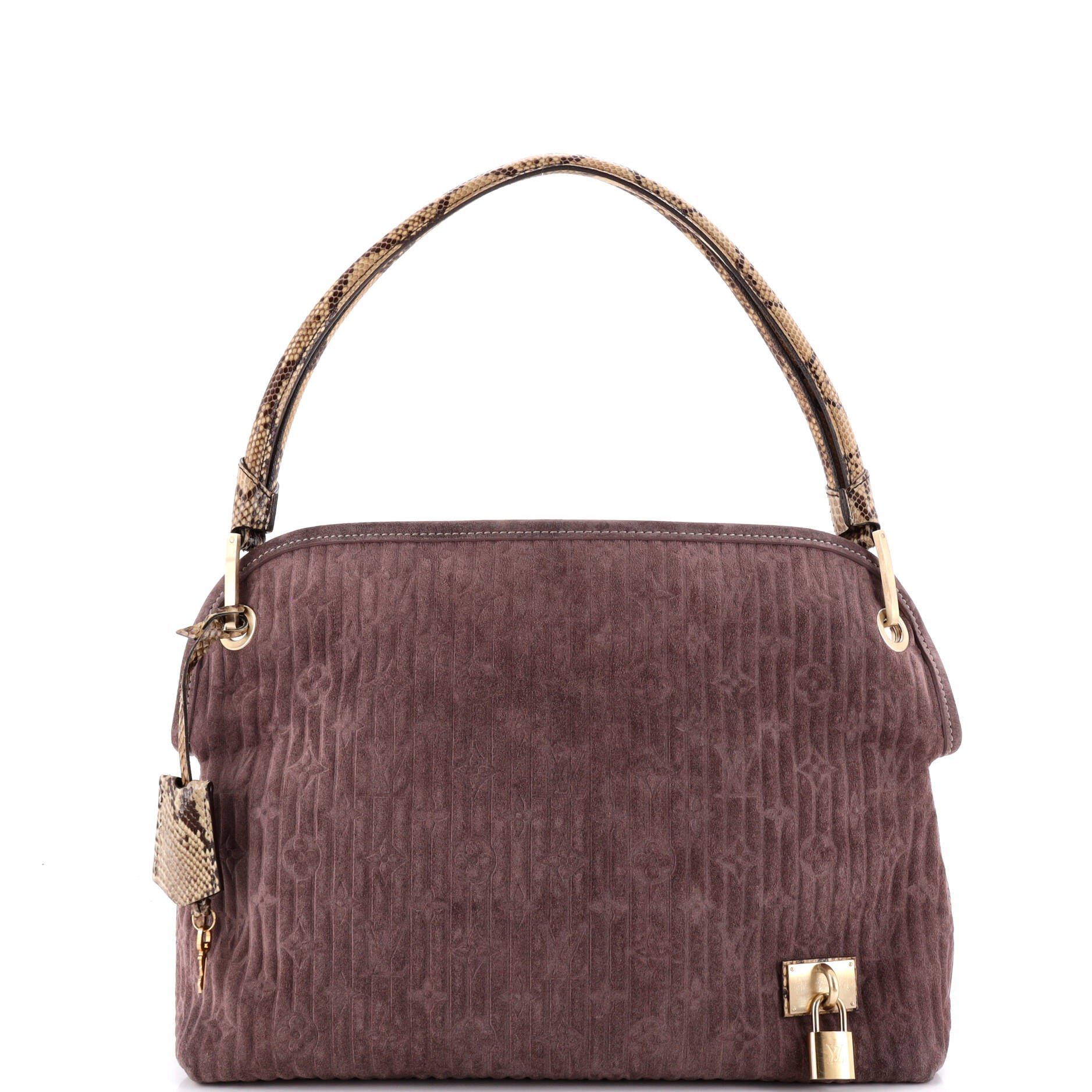 Whisper Bag Monogram Suede and Python PM