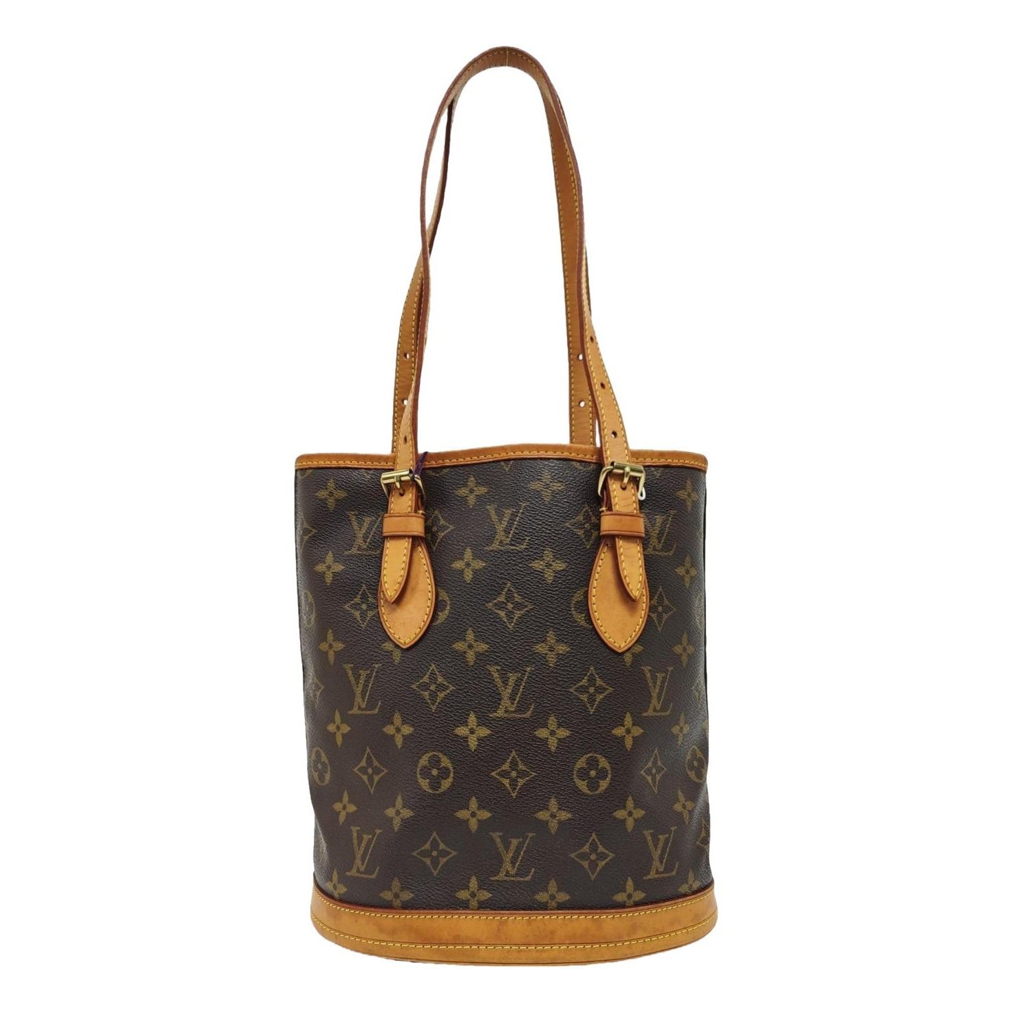 Bucket leather handbag