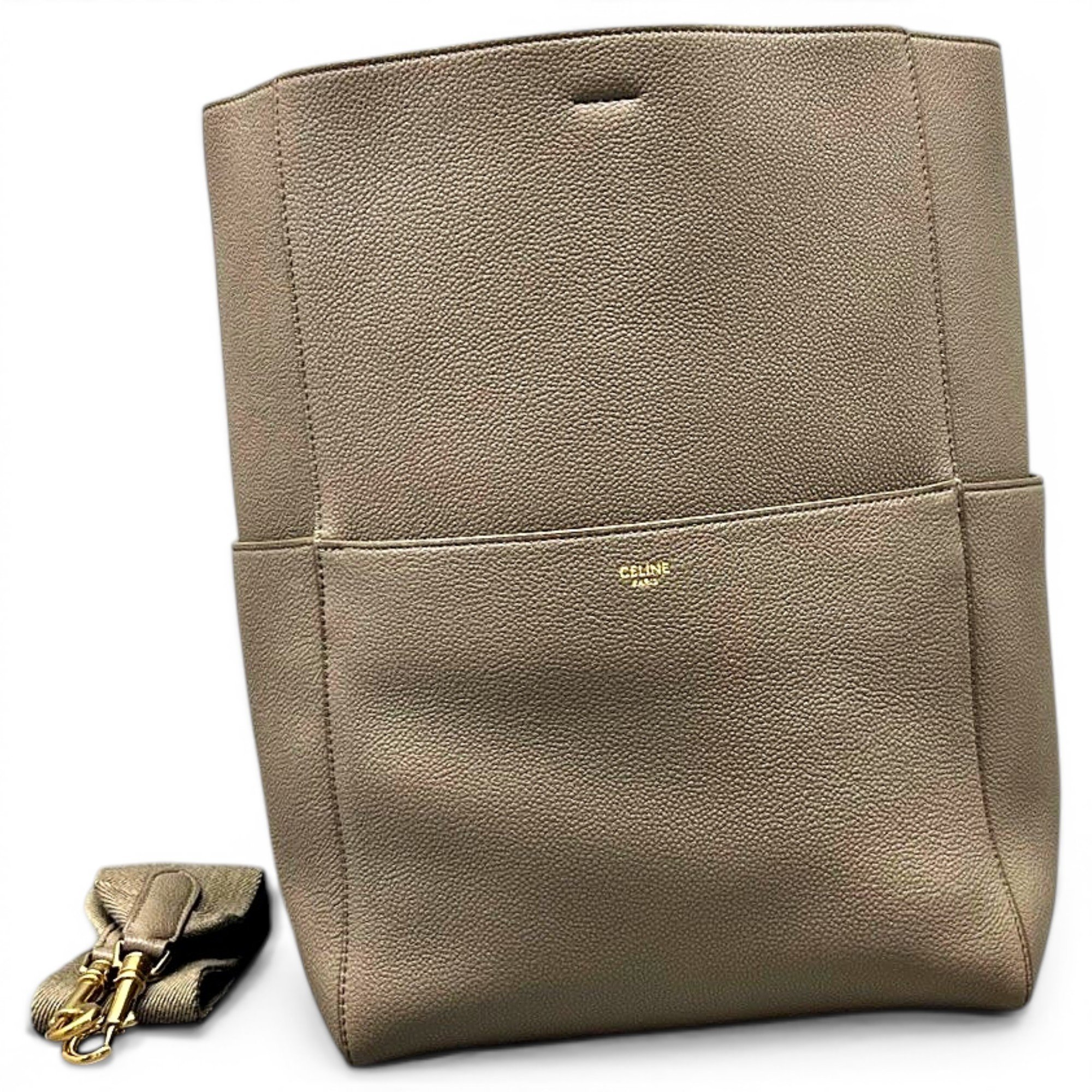 Seau Sangle leather handbag
