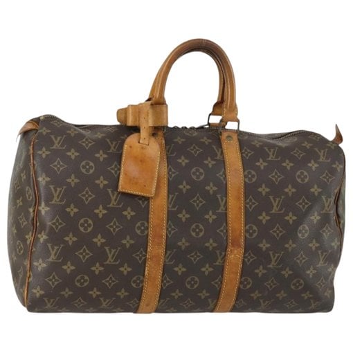 Keepall leather travel bag
