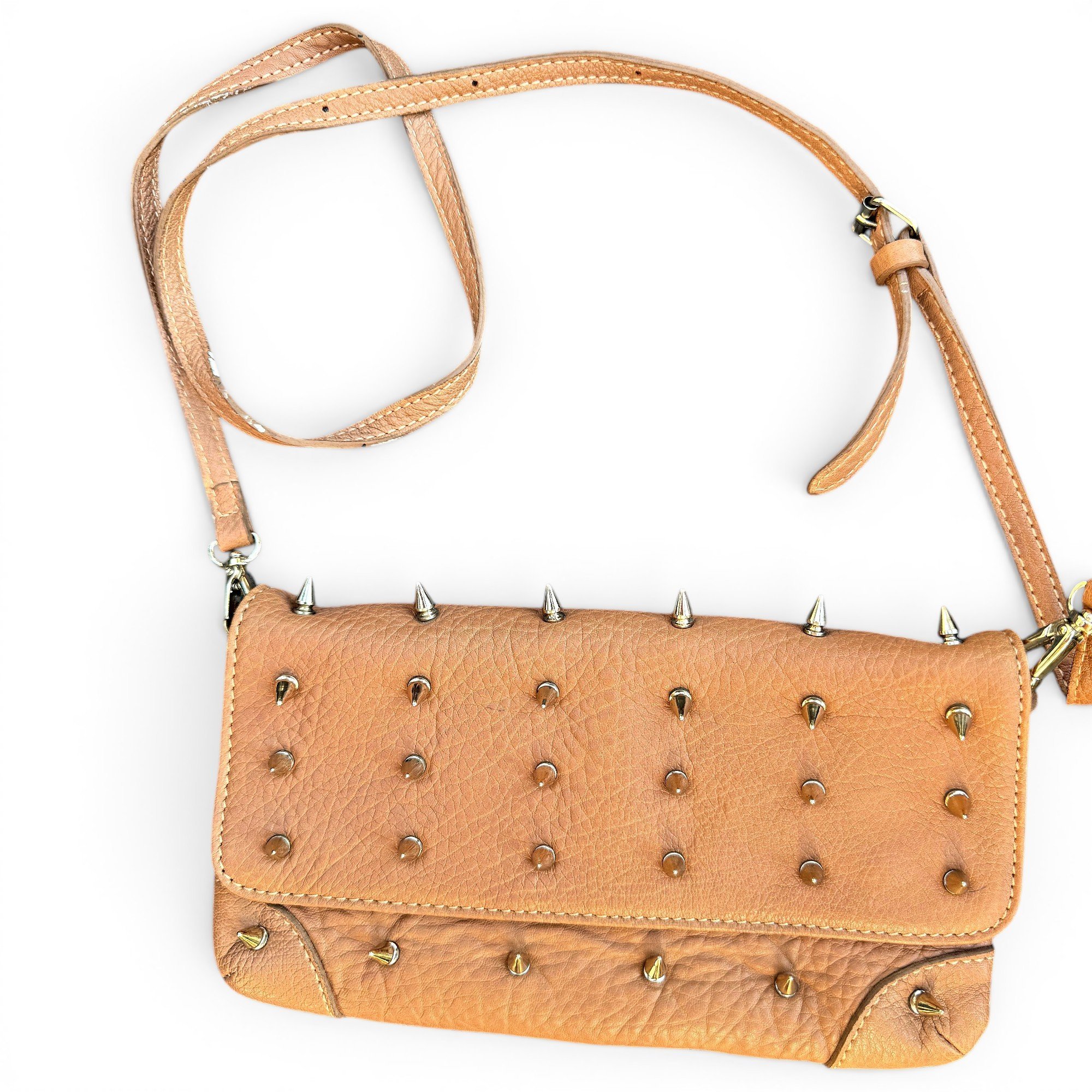 Riot leather clutch bag