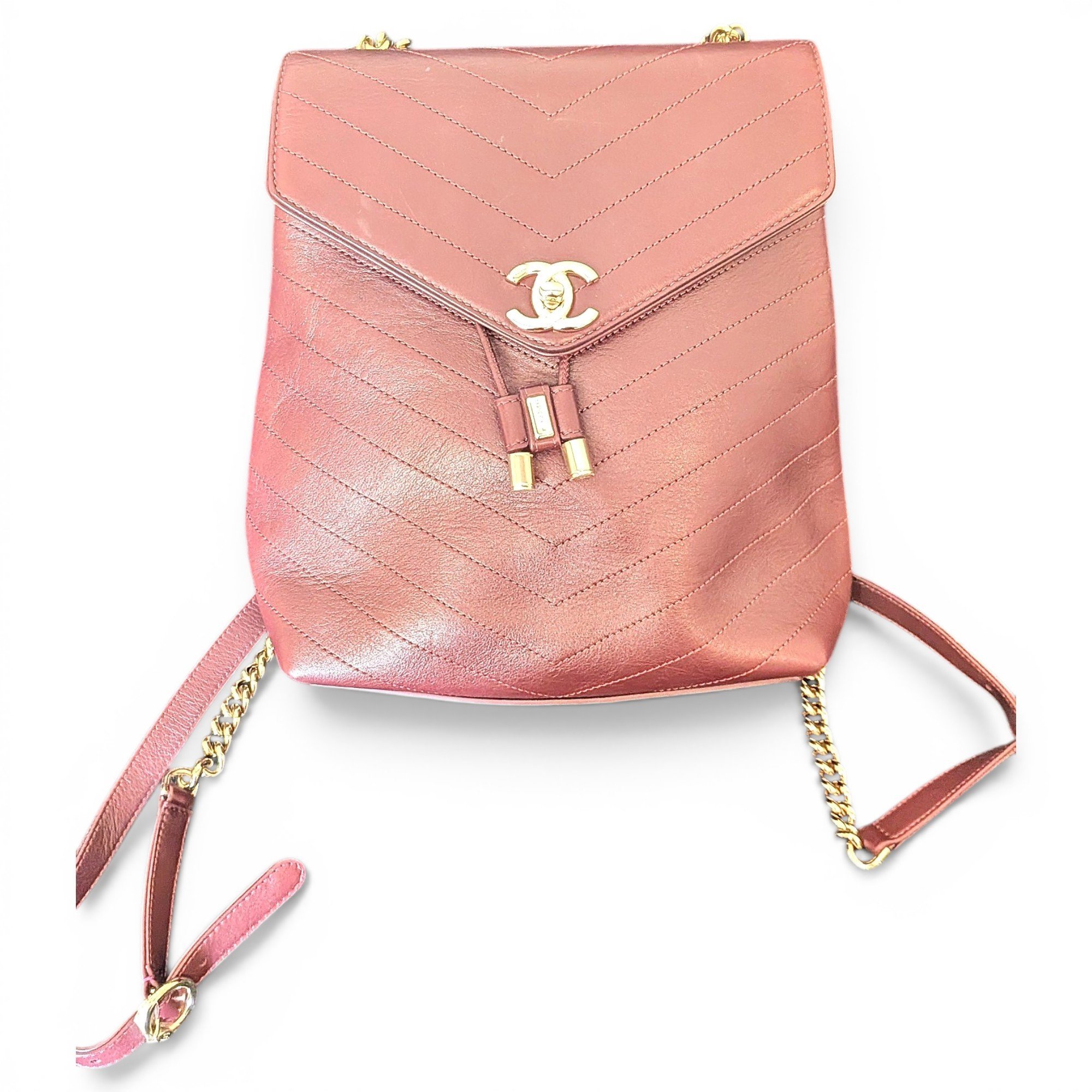 Leather backpack