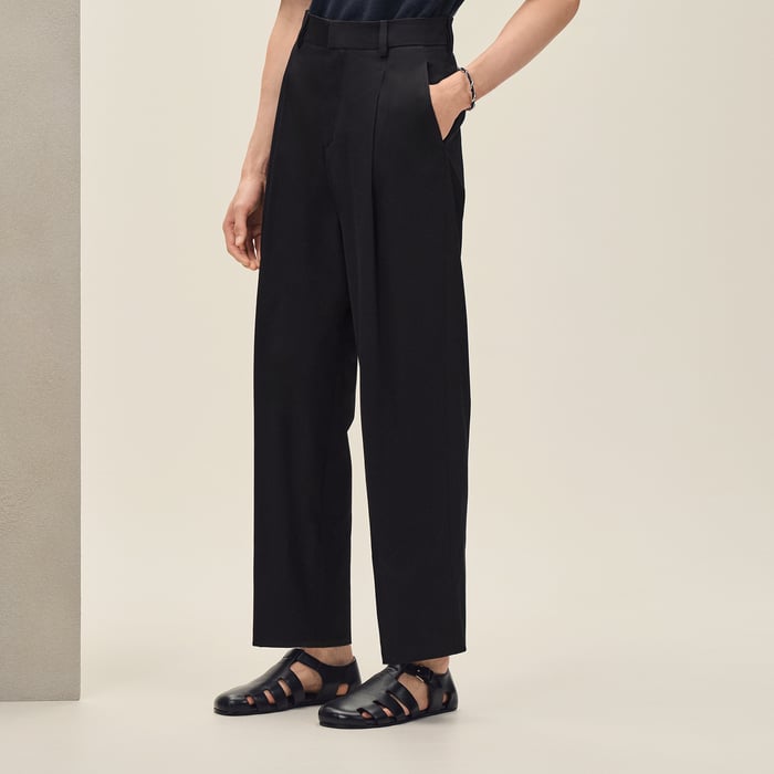 Noir Pleated Palerme Pants