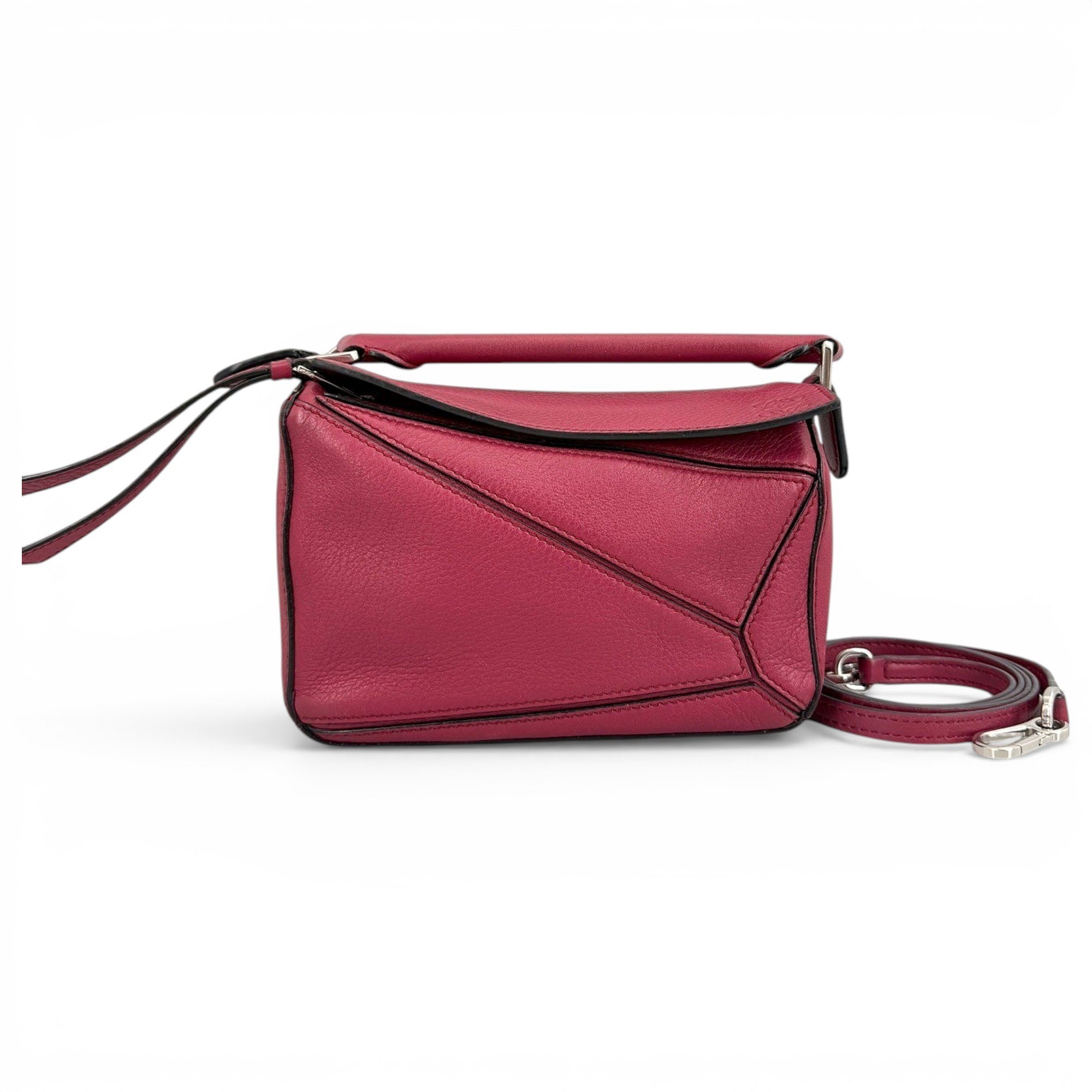 Puzzle leather handbag