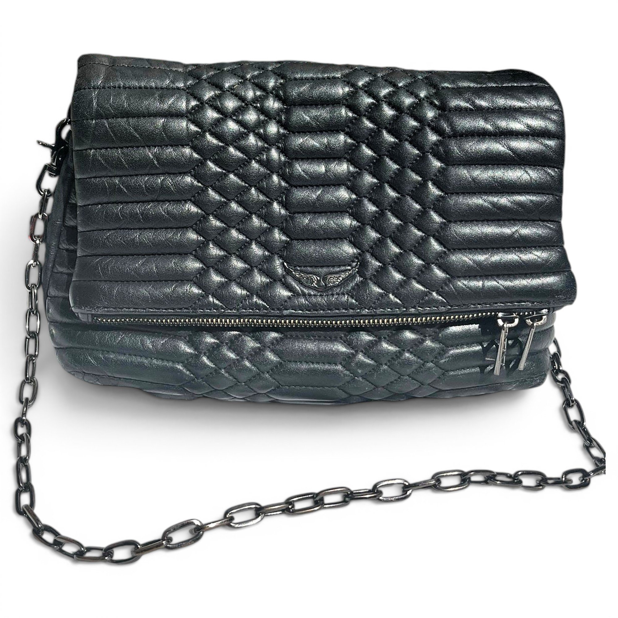 Rock leather crossbody bag