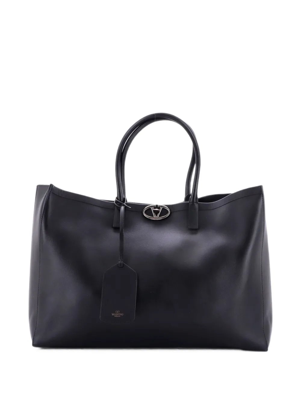 VLogo Locker Leather Large tote bag