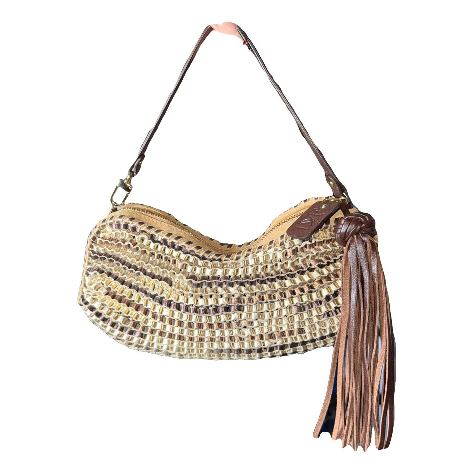 Leather clutch bag