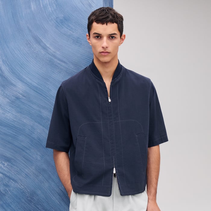 Marine Short-sleeve Overshirt