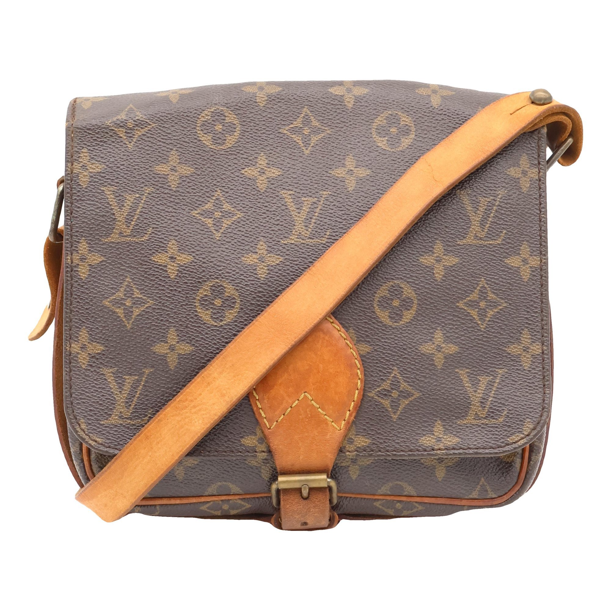 Cartouchière leather handbag
