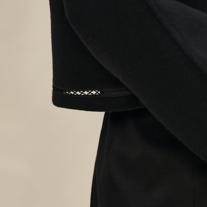 Noir Cashmere Embroidered Jacket