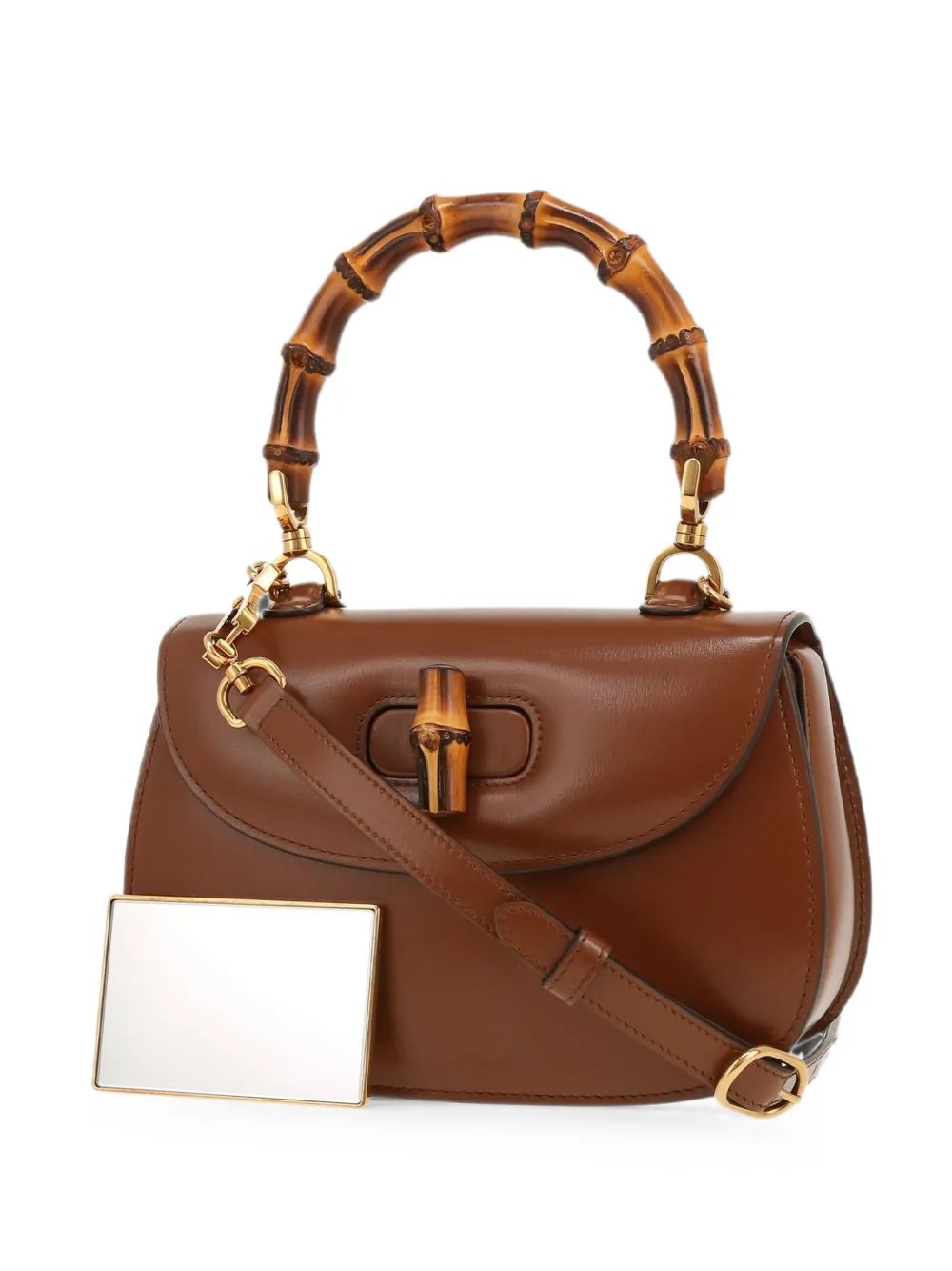 2020`s bamboo-handle turn-lock handbag
