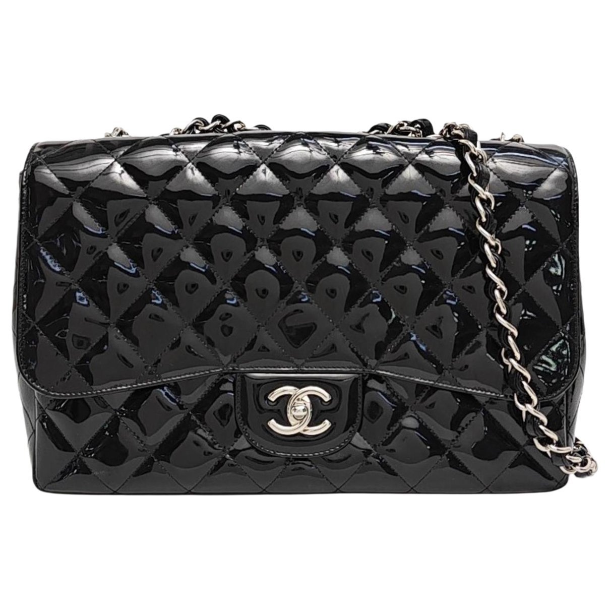 Patent leather handbag