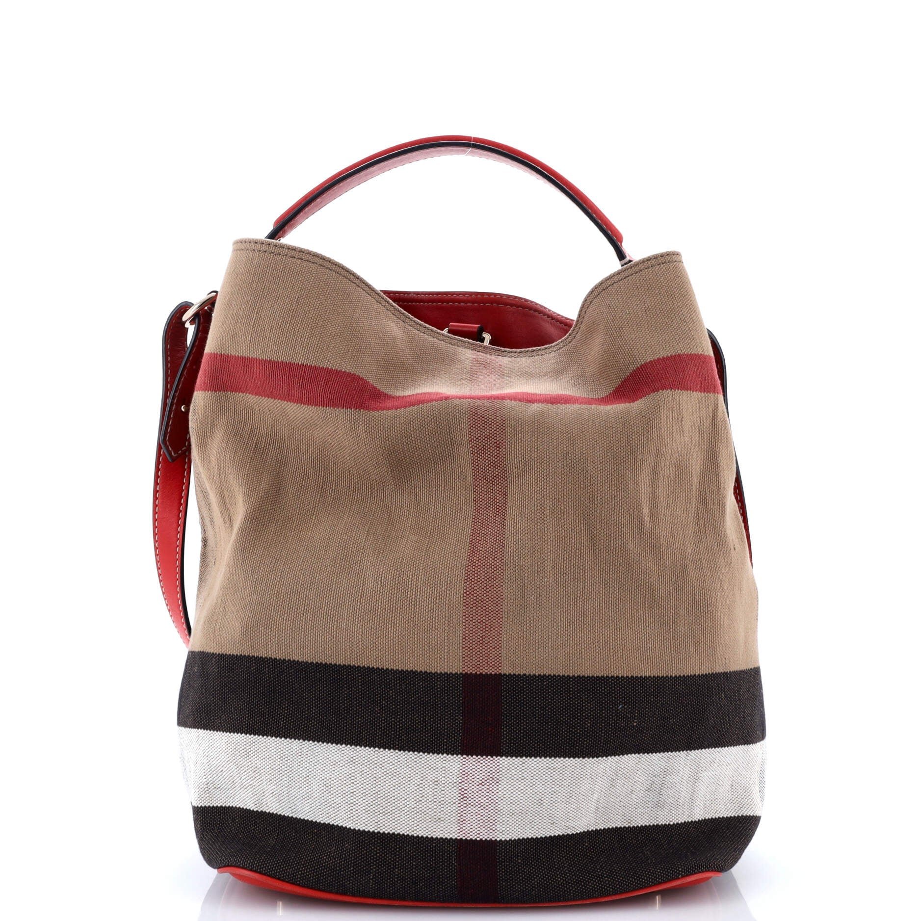 Burberry Ashby Bag House Check Canvas Medium