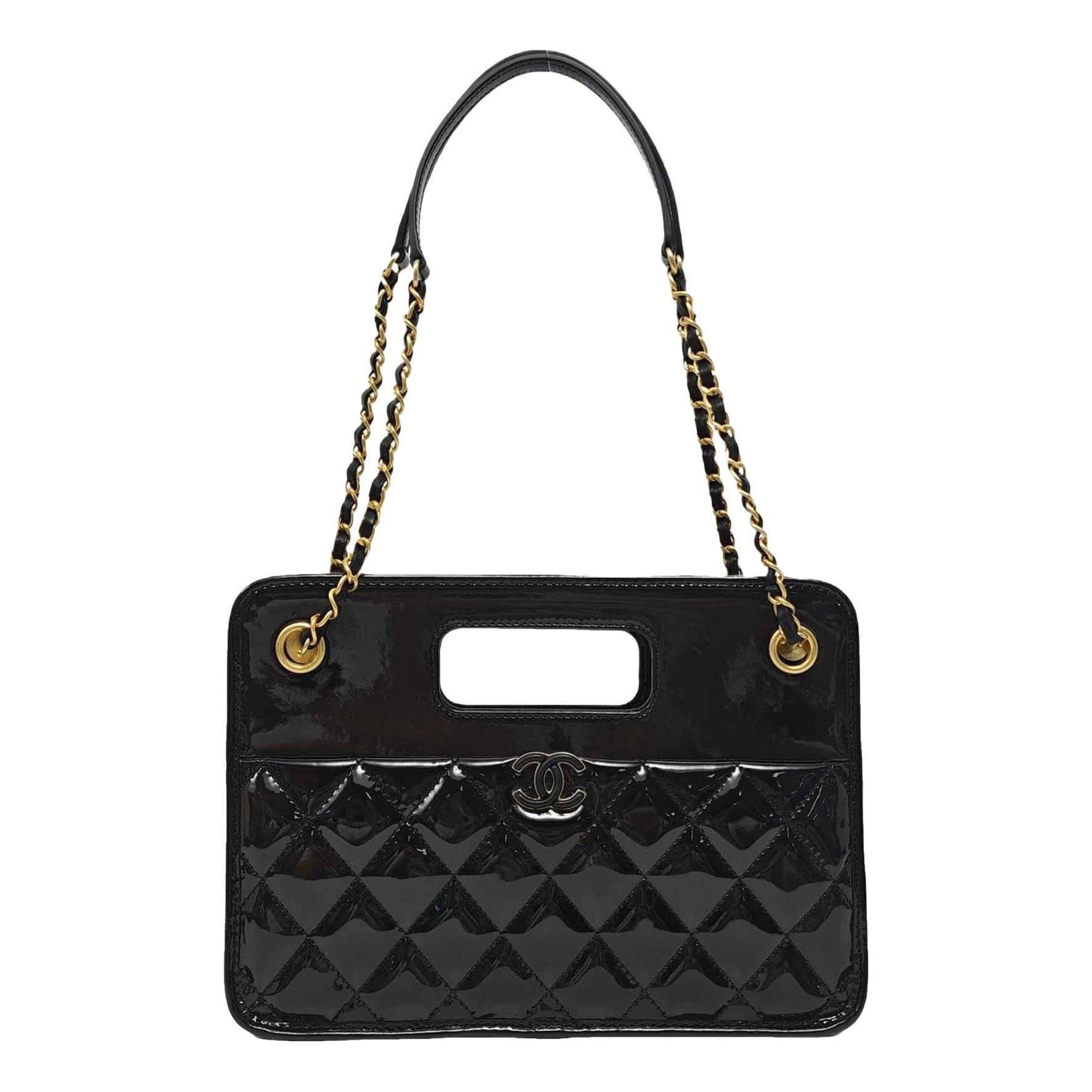 Patent leather handbag