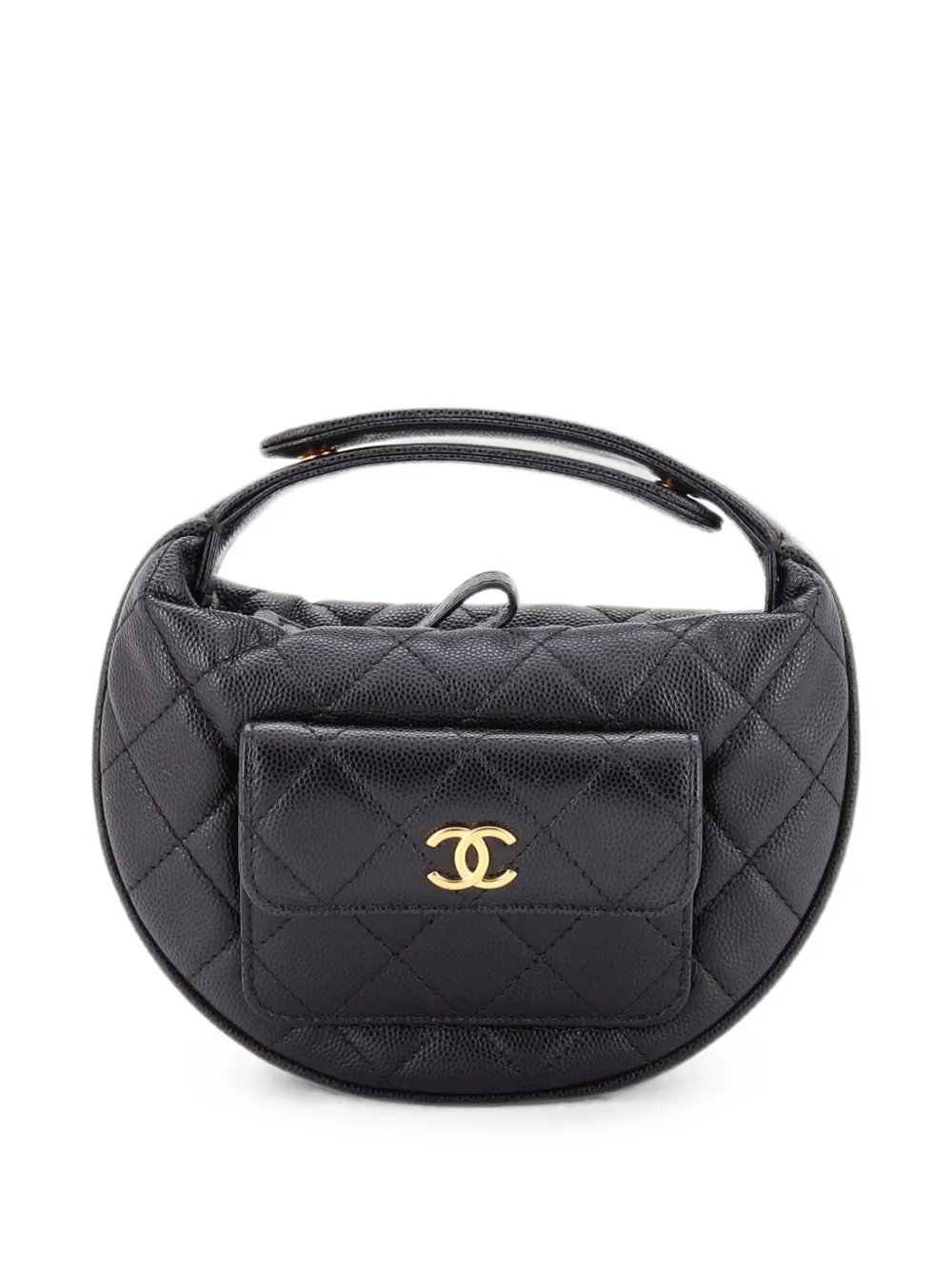 Polly Pocket Pouch Quilted Caviar Mini hobo bag