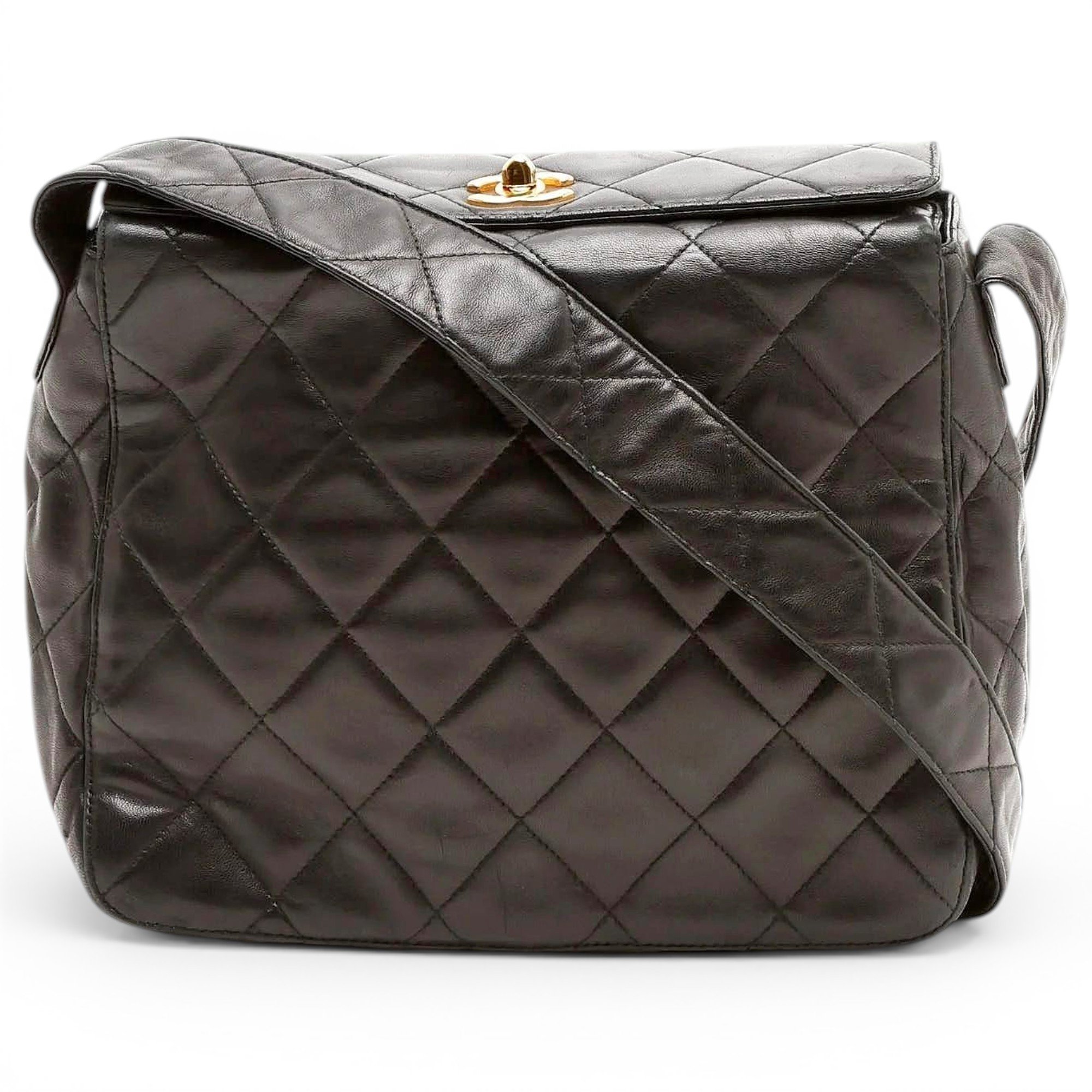 Trendy CC Quilted leather handbag