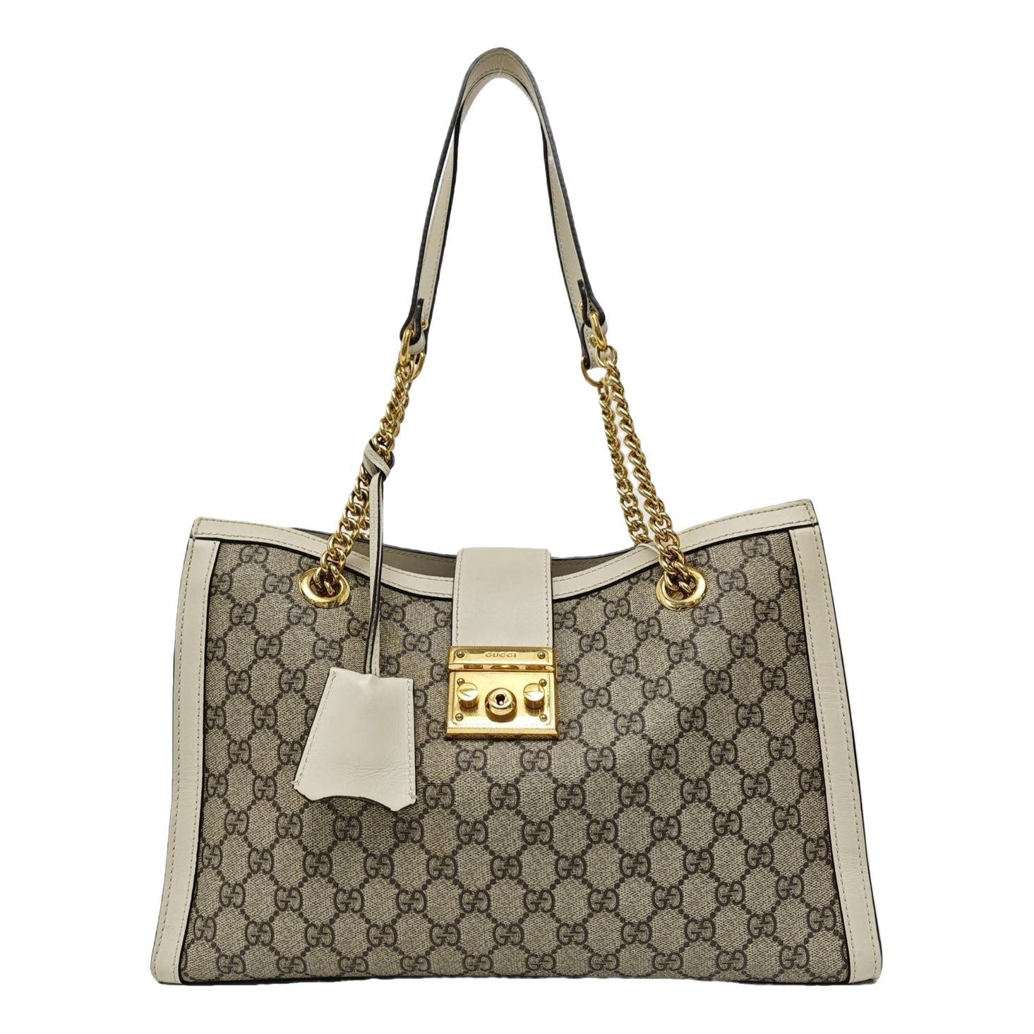 Padlock leather handbag