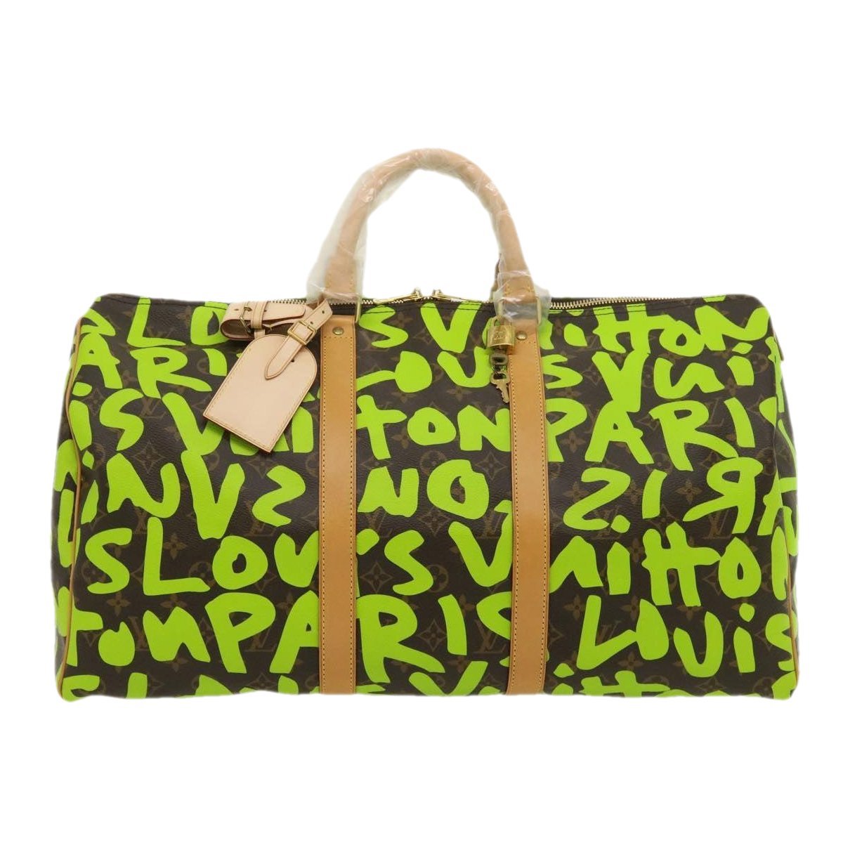 Keepall leather travel bag