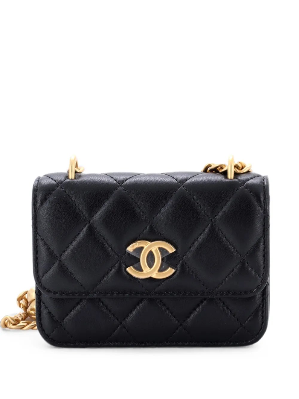 Sweet Camellia Flap Clutch with Chain Quilted Lambskin Mini crossbody bag