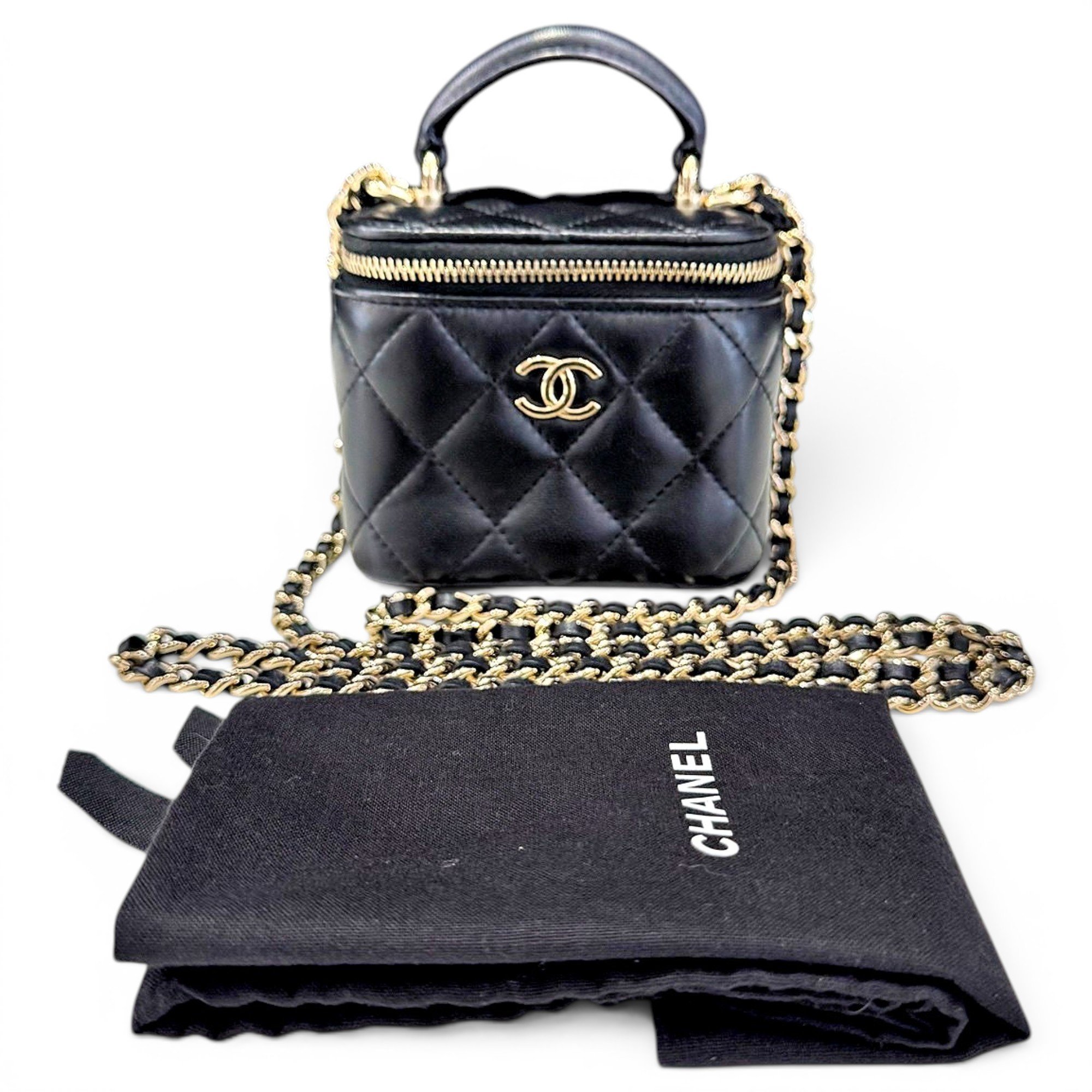 Trendy CC Vanity leather handbag