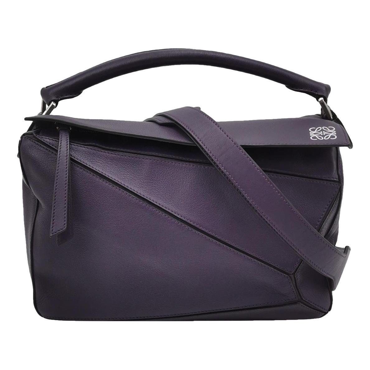 Puzzle leather handbag